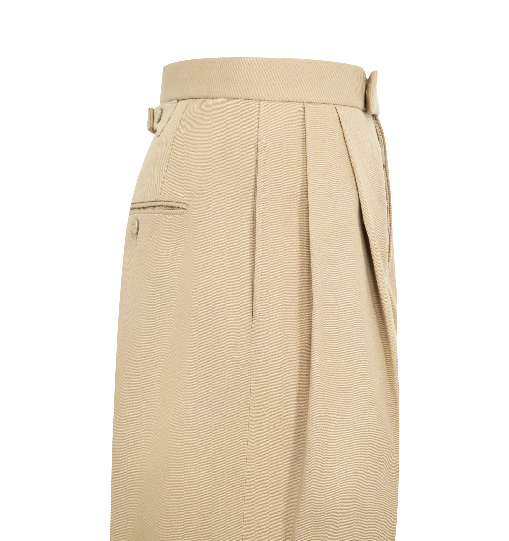 BACKSTRAP DOUBLE PLEAT TROUSER (MENS) - Image 3