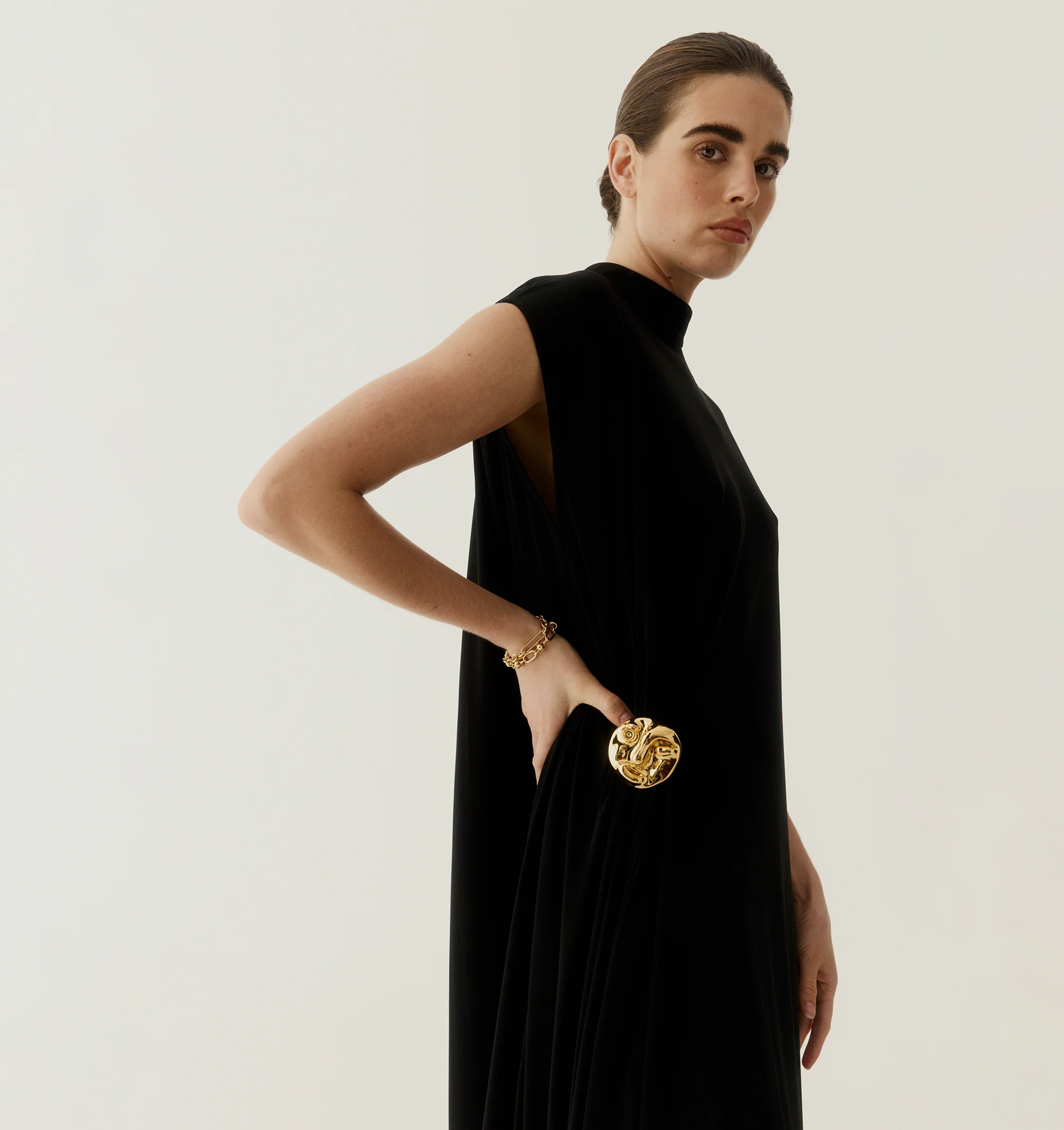 CREPE VISCOSE JERSEY DRESS (WOMENS) - Image 3