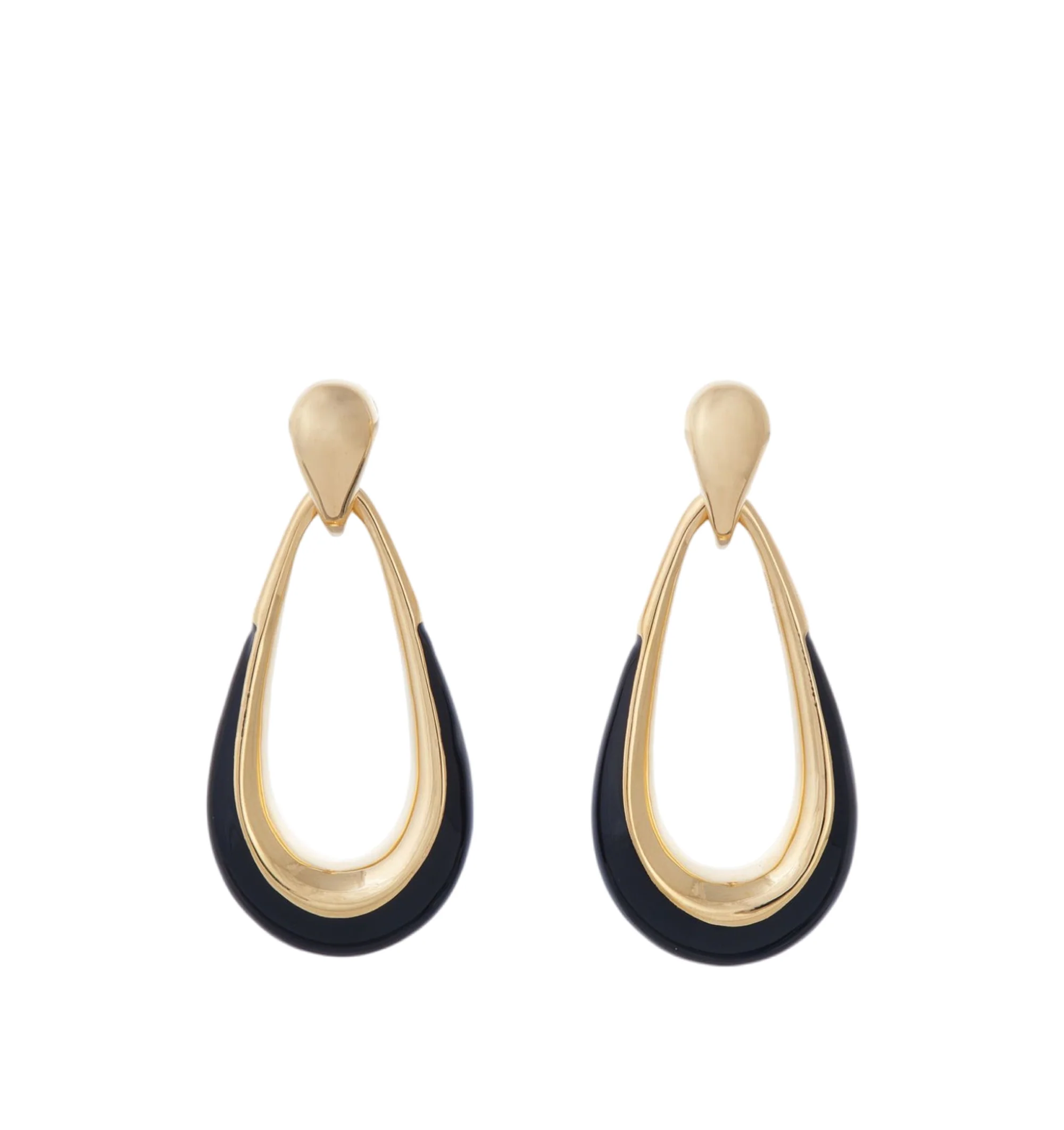 ENAMEL DOOR KNOCKER EARRING