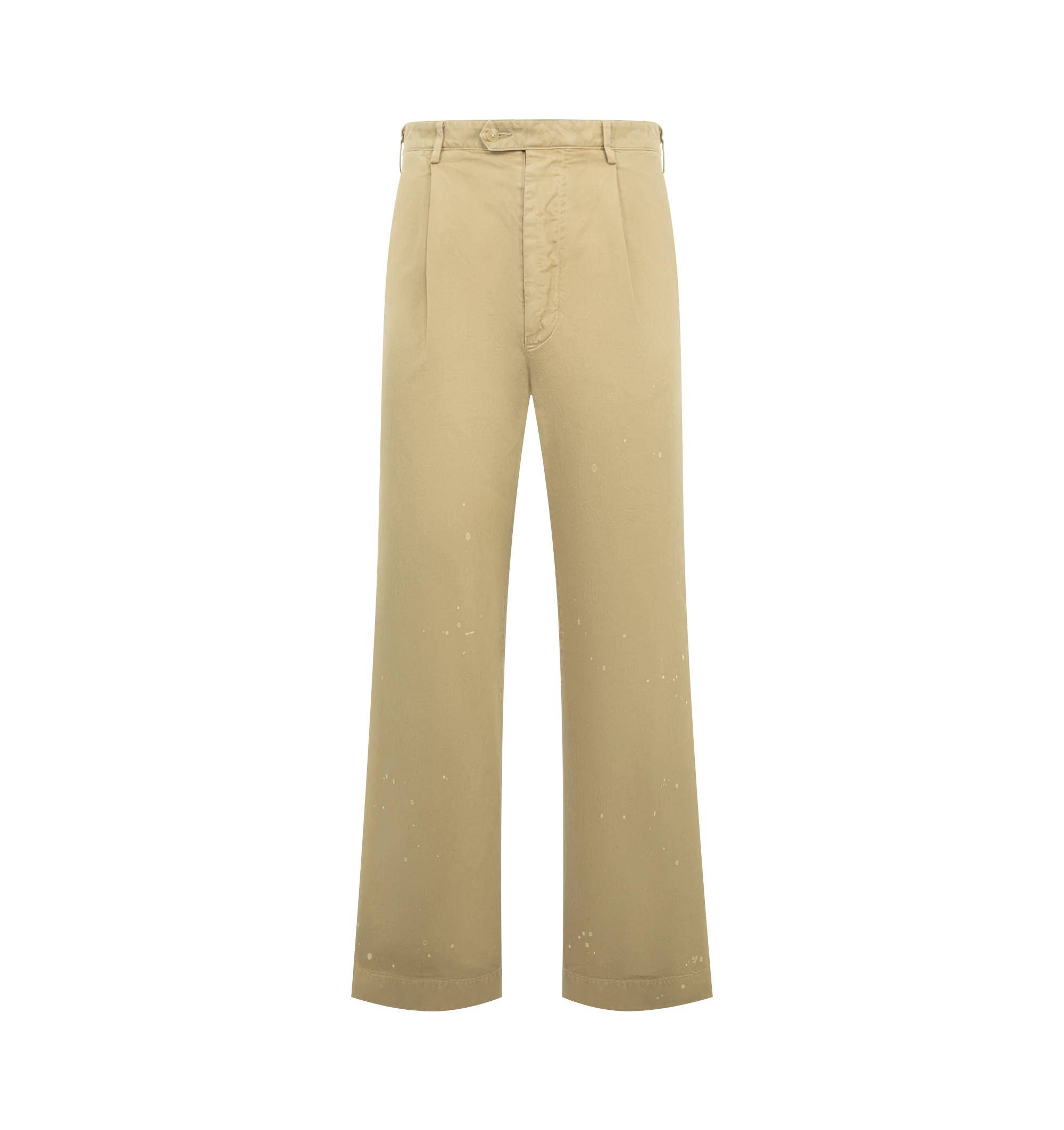 FINX LIGHT CHINO ONE-TUCK WIDE PANTS (MENS)