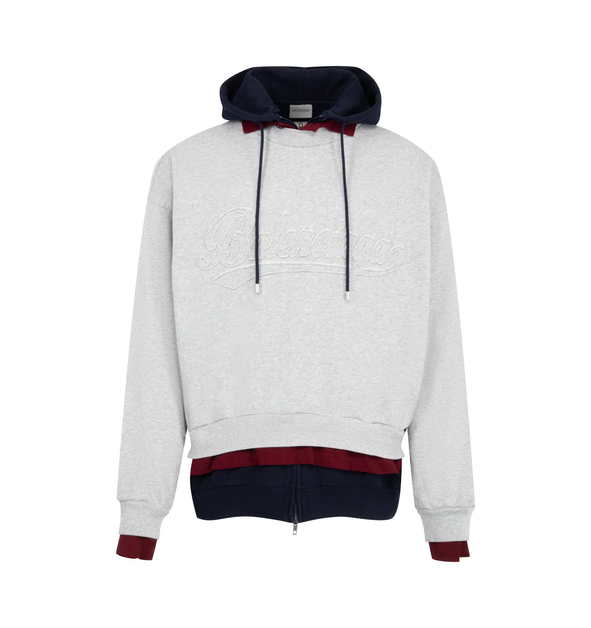 LOGO LAYERED COTTON HOODIE (MENS)