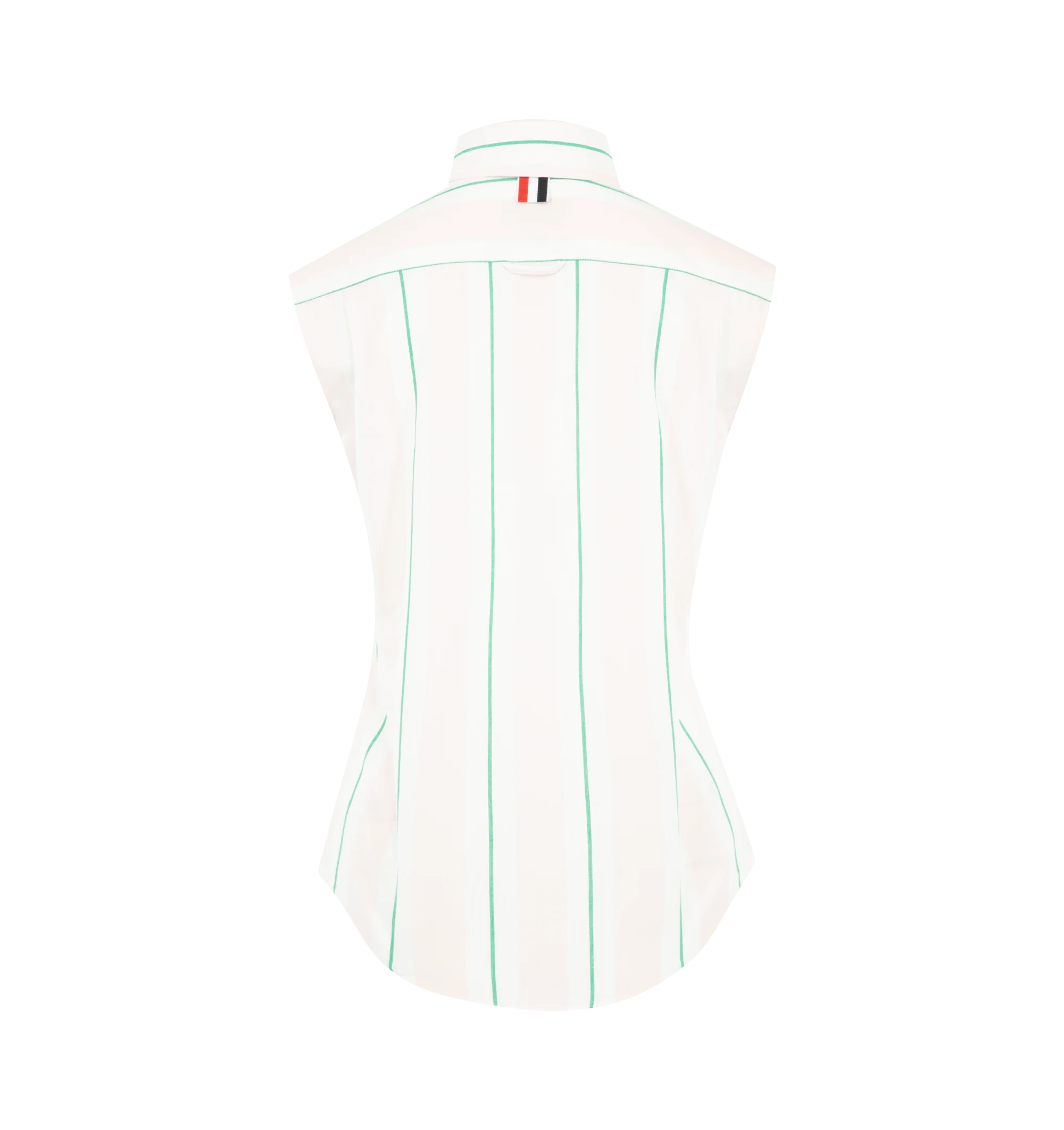 MADRAS COTTON STRIPED SLEEVELESS SHIRT (WOMENS) - Image 2
