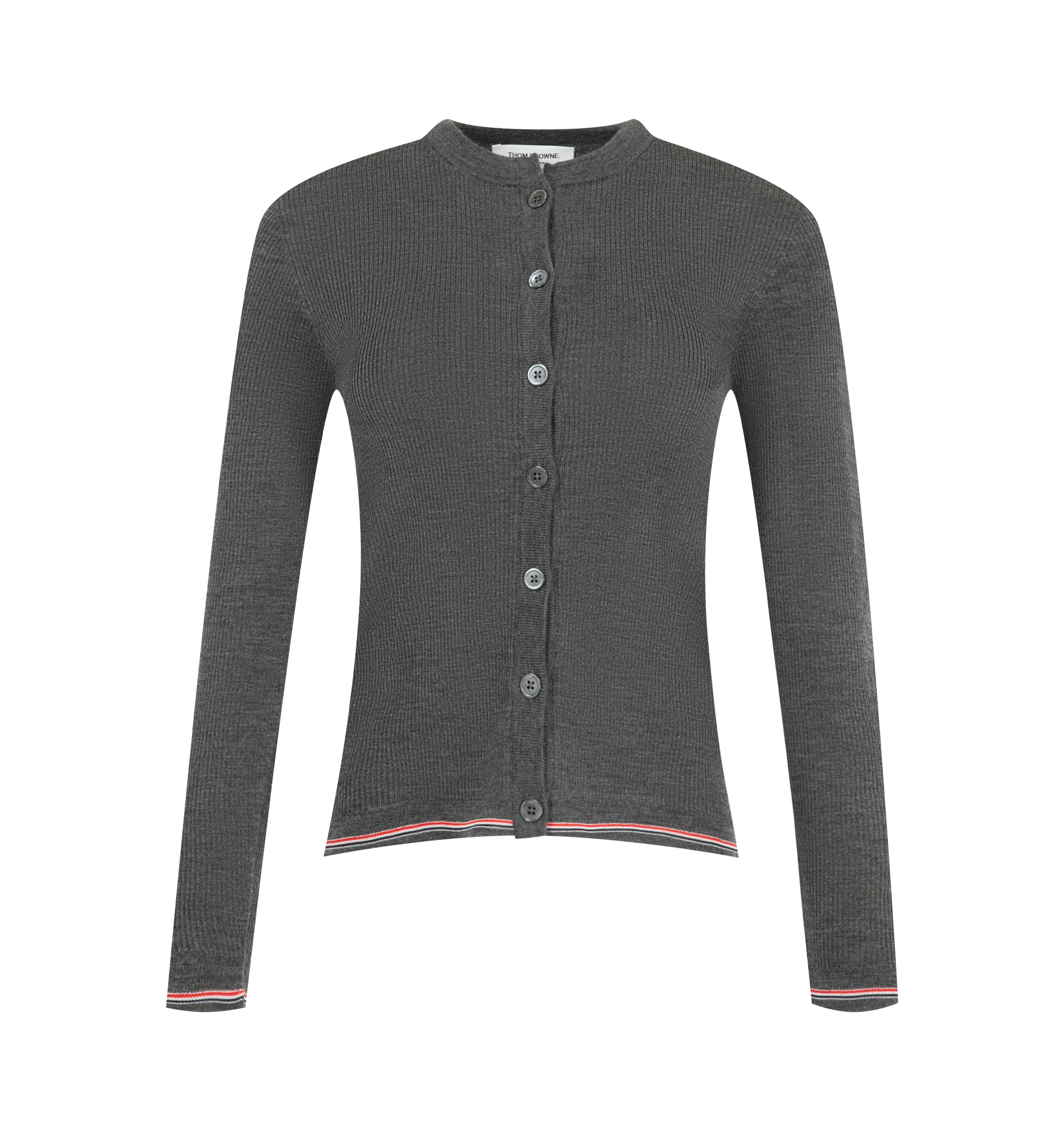 MERINO WOOL RIB STITCH CARDIGAN (WOMENS)