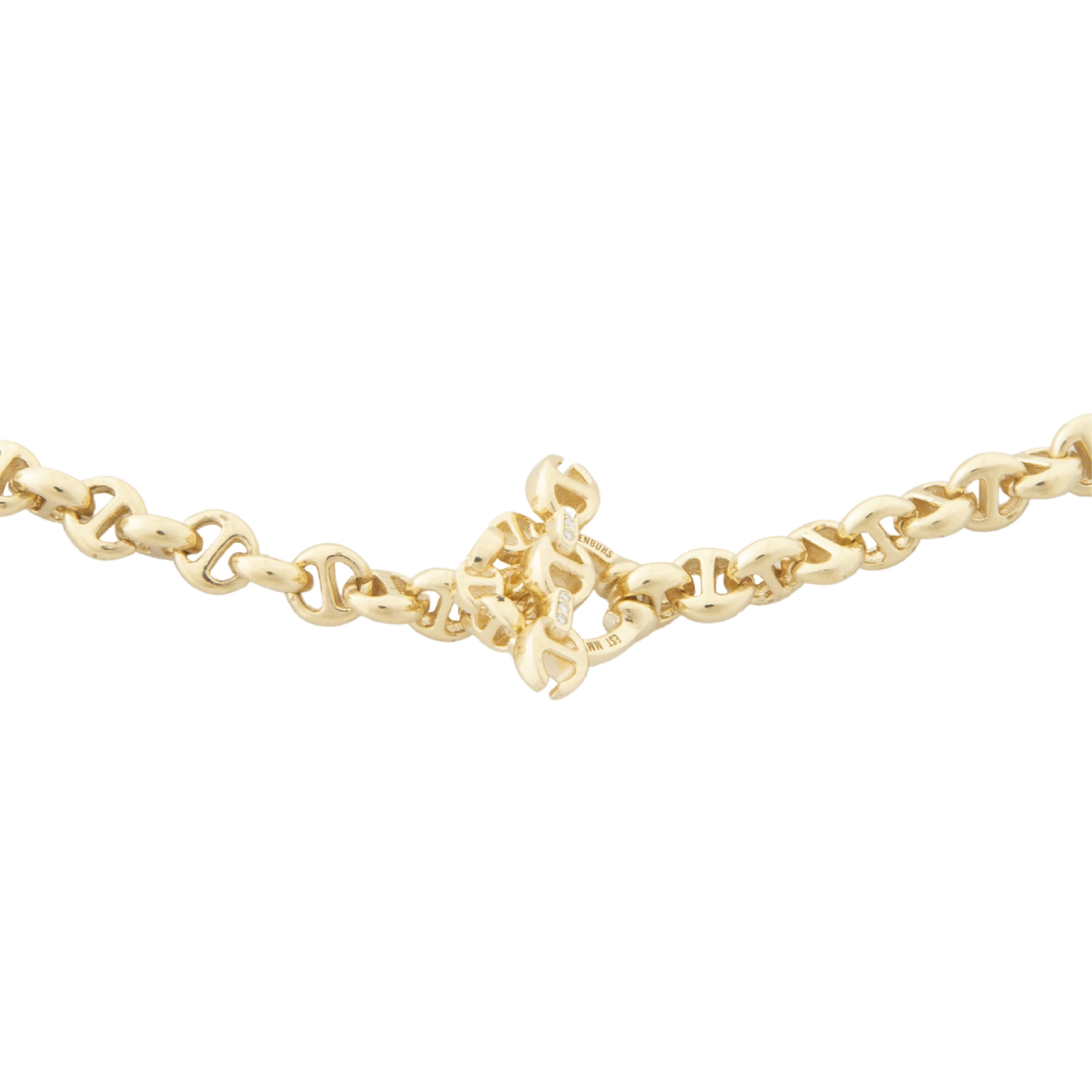 OPEN LINK NECKLACE WITH DIAMONDS - Image 3