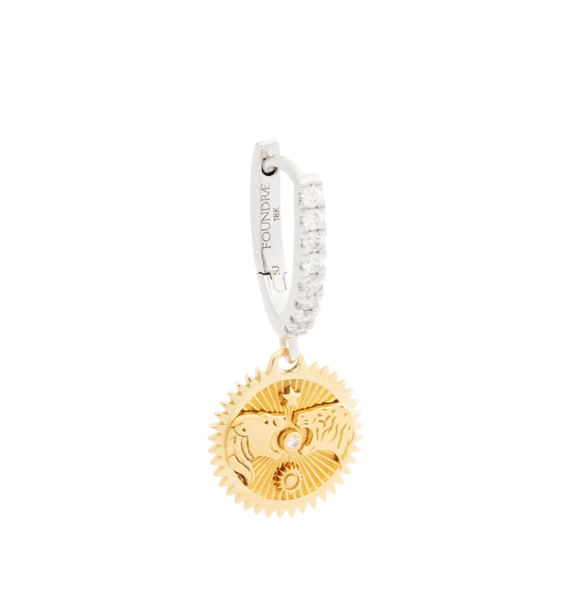STRENGTH MINIATURE MEDALLION EARRING - Image 2