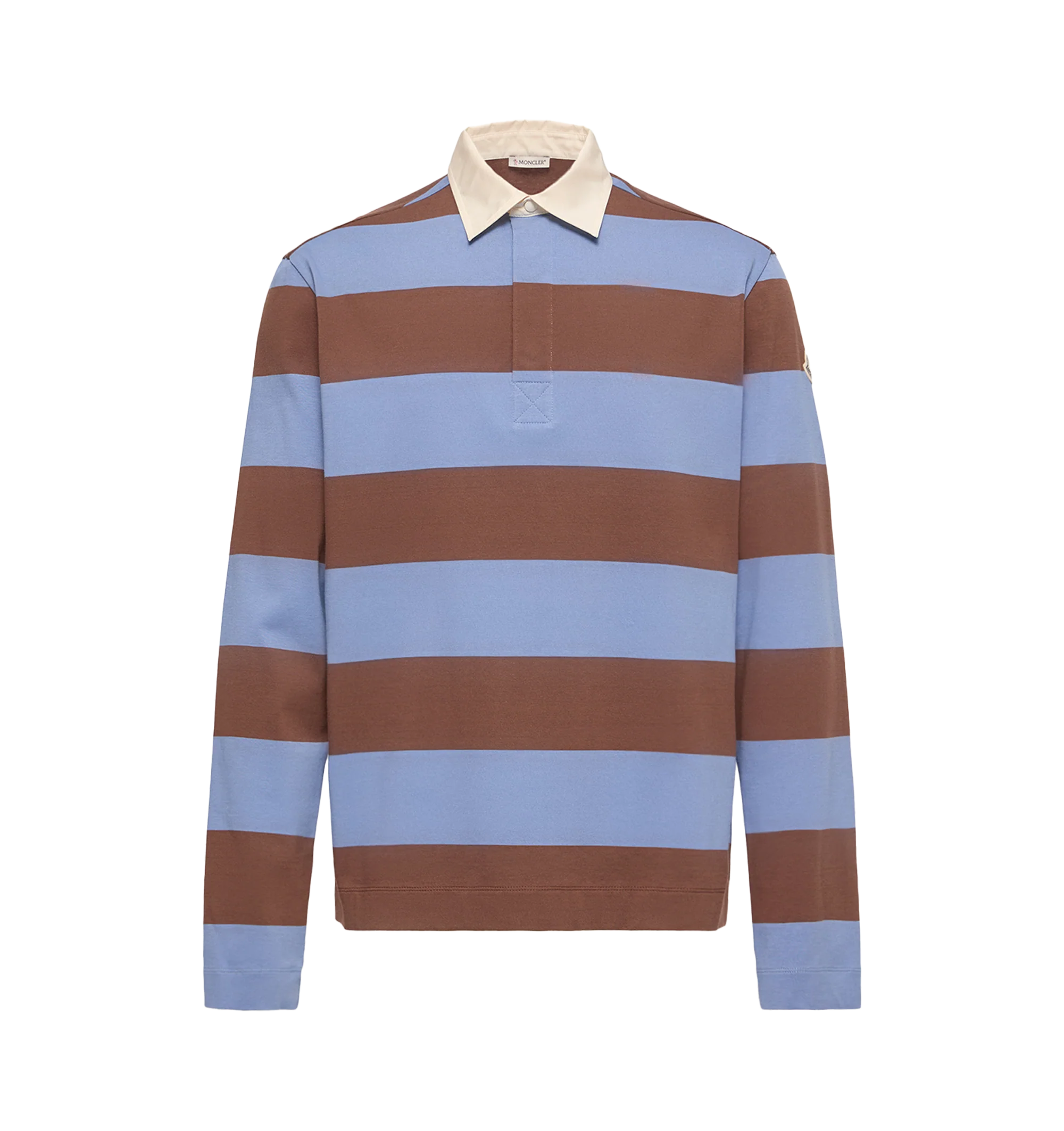 STRIPED COTTON LONG SLEEVE POLO SHIRT (MENS)